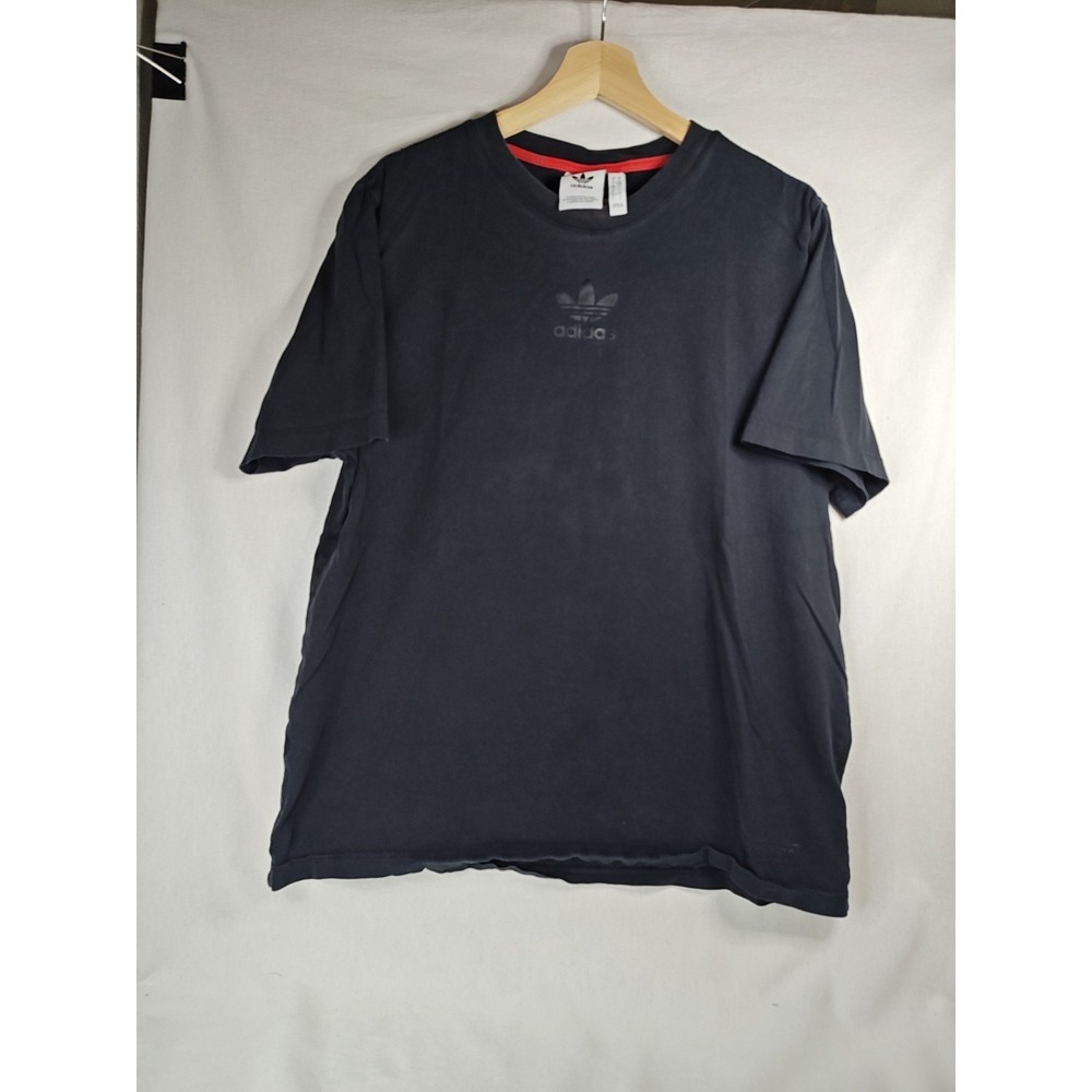 adidas Chile 20‎ Trefoil T-Shirt Mens Large Black Tonal Logo Heritage Soccer Tee